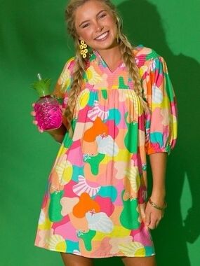 Michelle Mcdowell Tropical Amelia Dress, Sz. Large